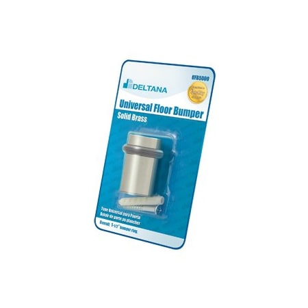 Deltana 2 Height Round Universal Floor Bumper Brushed Nickel Blister Pack UFB5000BP15